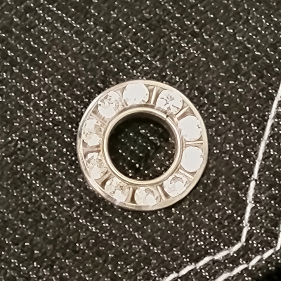 Svetlana Denim Black Jacket Size 16 with White Stitching Belt Silver  Buttons - Picture 3 of 11